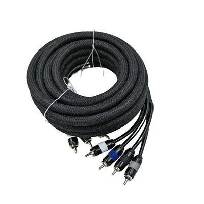 5.5mm 외부 지름 PVC 자켓 자동차 오디오 RCA 케이블 2M-2M 하이엔드 성능