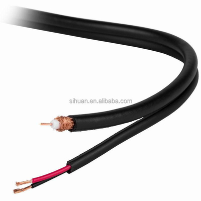 20 AWG 고체 구리 RG-59 BNC 커넥터와 18/2 전원 케이블과 함께 동축 CCTV 케이블