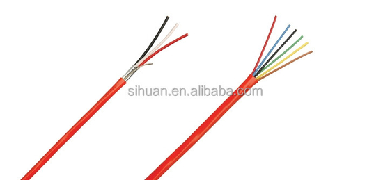 캔 CCA 18 AWG 2/C 고형 FPLR 화재 경보 케이블 1000 Ft 붉은 구리 선도 보호