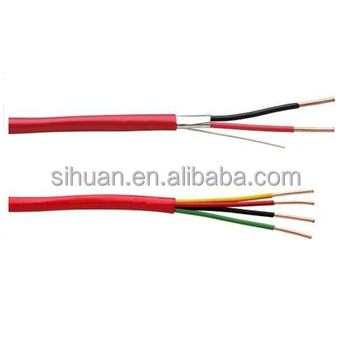 캔 CCA 18 AWG 2/C 고형 FPLR 화재 경보 케이블 1000 Ft 붉은 구리 선도 보호