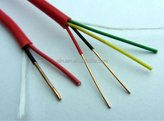 캔 CCA 18 AWG 2/C 고형 FPLR 화재 경보 케이블 1000 Ft 붉은 구리 선도 보호