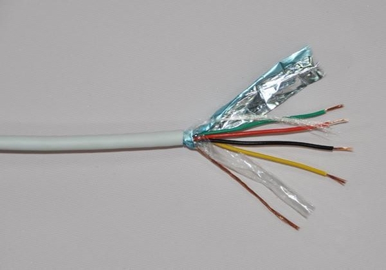견고한 PVC 단열 된 구리 선도자 화재 경보 시스템 레드 재킷 2 코어 경보 케이블
