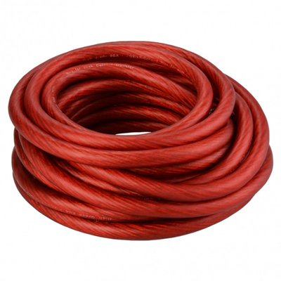 SAE J1128 표준 8AWG 투명 적색 자동차 오디오 전원 케이블 ISO9001 인증