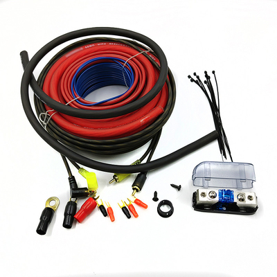 고립 된 PVC 8AWG 자동차 오디오 증폭기 케이블 키트