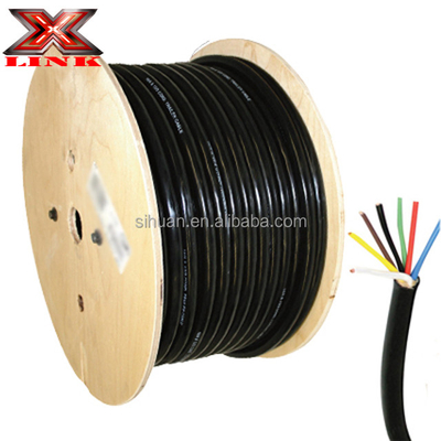 산업용 7 선도자 트레일러 케이블 10-12-14 AWG GPT 부드러운 PVC 재킷 컬러 코딩 케이블