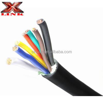 산업용 7 선도자 트레일러 케이블 10-12-14 AWG GPT 부드러운 PVC 재킷 컬러 코딩 케이블
