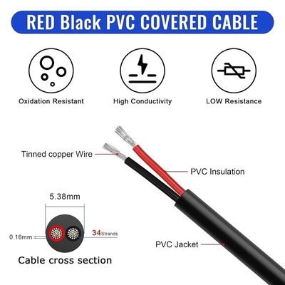 18AWG 2 선도자 20AWG 3 선도자 전기 유선 PVC 톱니 구리 유선
