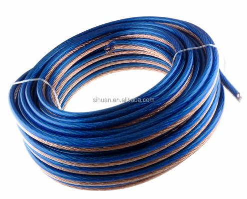 선명한 유연 자동차 오디오 스피커 케이블 투명한 PVC 재킷 14 Awg
