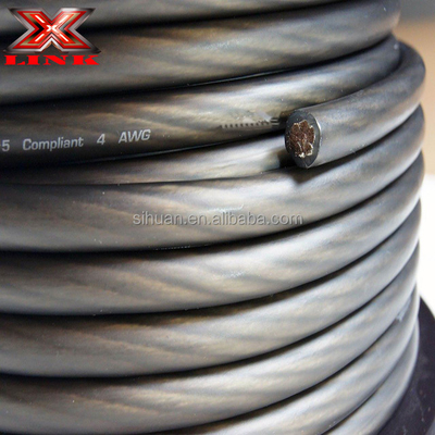 부드러운 PVC 재킷 1/0 Awg 자동차 오디오 전원 케이블 구리 선도자 0 가이드 오프스 와이어