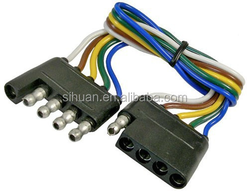 2.8X 외부 지름 4c 18AWG 결합 트레일러 와이어 케이블 플러그와 함께 맨 구리 선도자