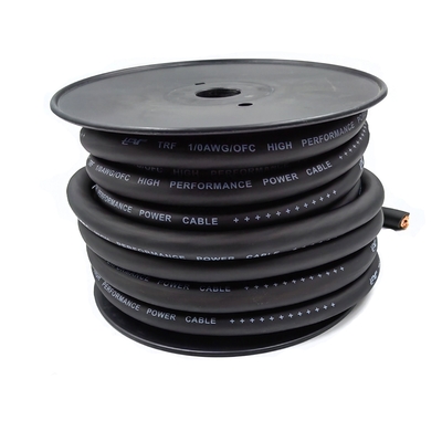 1/0 AWG 오버사이즈 가이브 4/0 GA 자동차 오디오 OFC 전원 케이블 부드러운 터치 유연한 PVC 재킷