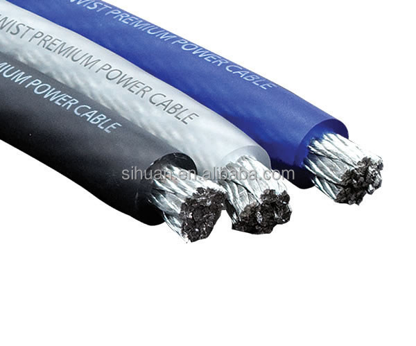 수질 튼튼한 OFC 4 AWG 과대 1/0 가이즈 자동차 오디오 전원 전선