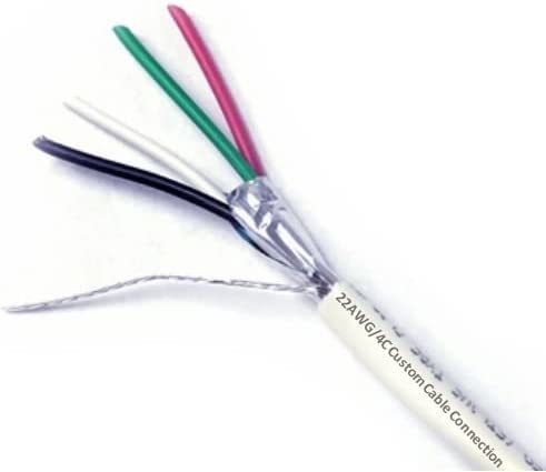 22 AWG 4 보안/경보/접근 제어용 선도자 스랜드 보호 플렌럼 케이블