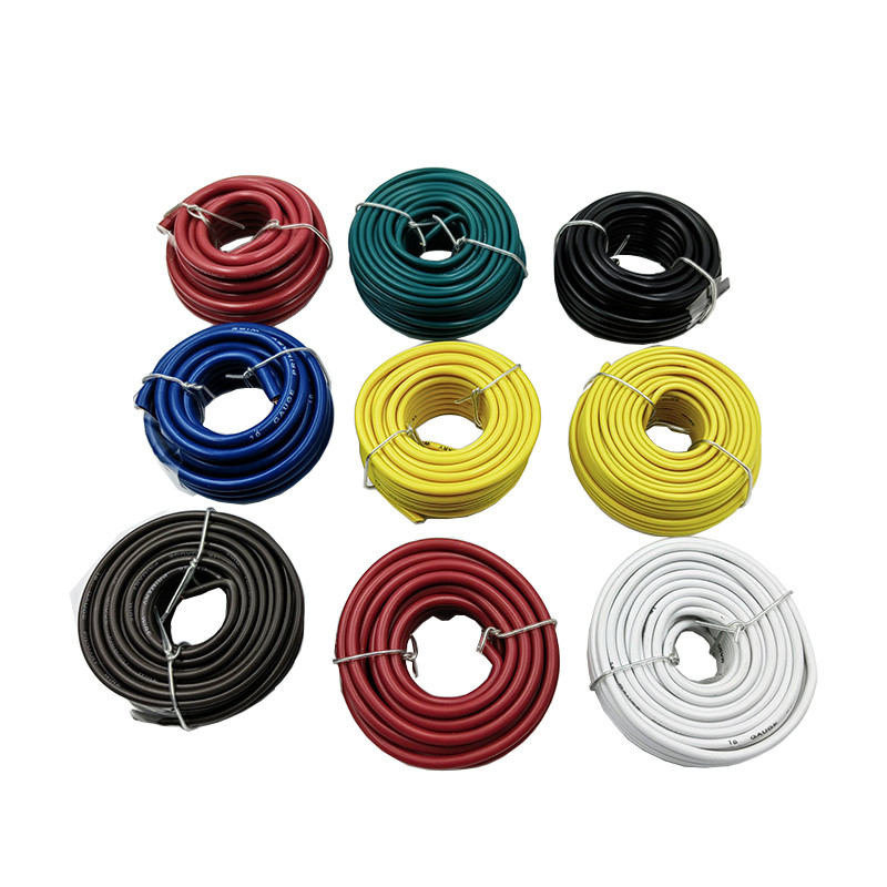 저전압 10 12 14 16 18 GA AWG 가이브 자동차 전기 단일 와이어 구리 선도 자켓 PVC