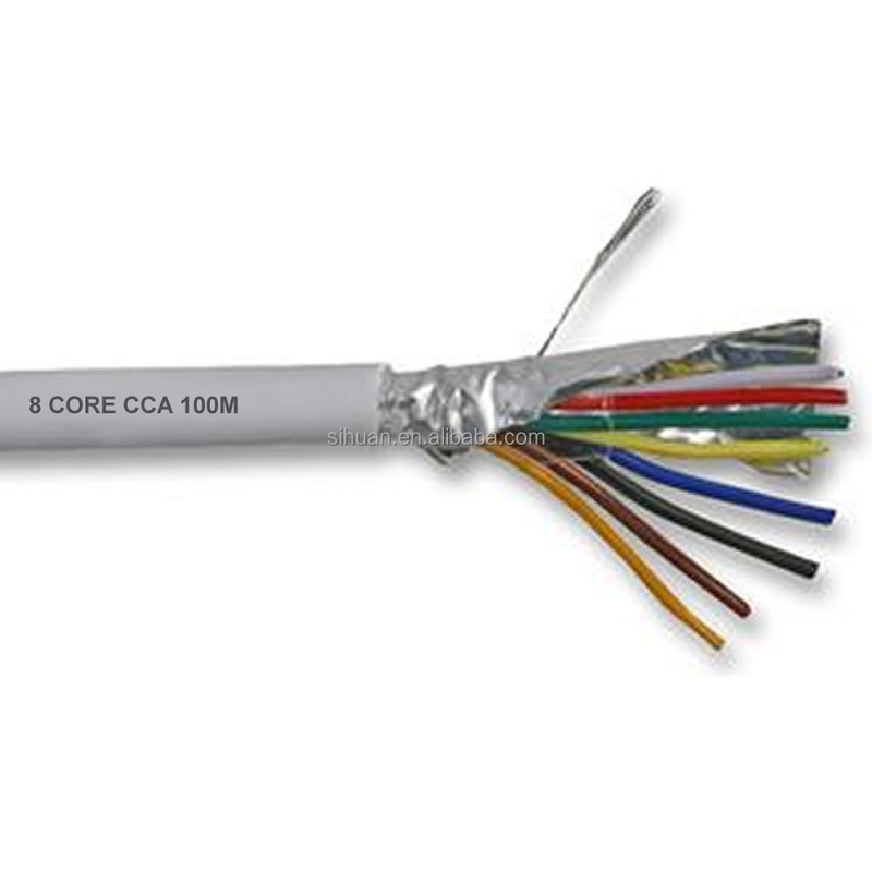 비친 구리 선도자 2c 4c 8c 12c 20c PVC 단열을 가진 밧줄 화재 경보 케이블