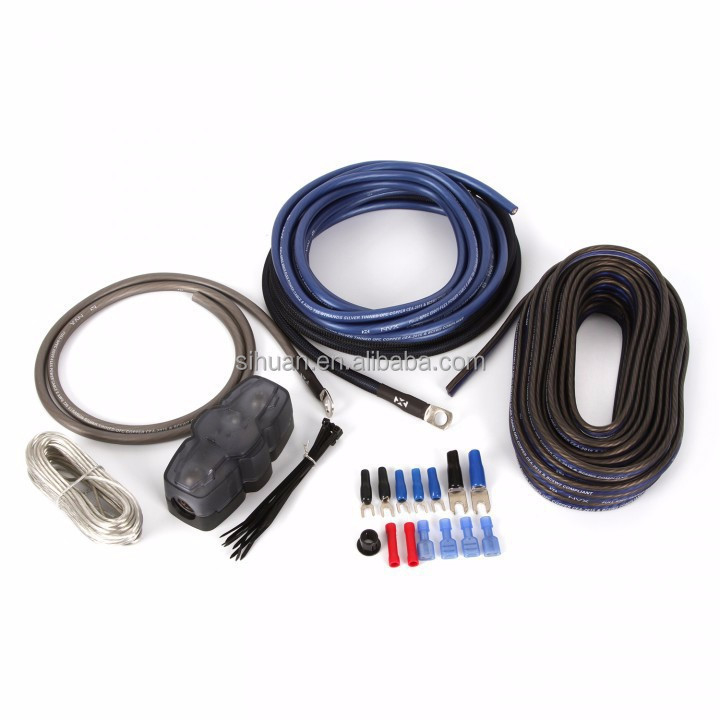 고립 된 PVC 8AWG 자동차 오디오 증폭기 케이블 키트