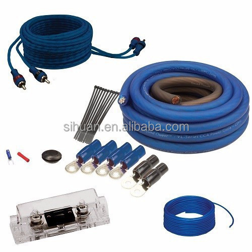 4awg 앰프 설치 케이블 키트 2500W 차 오디오 케이블 키트