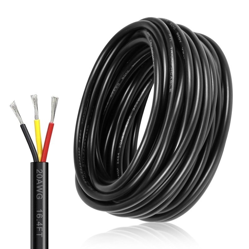 18AWG 2 선도자 20AWG 3 선도자 전기 유선 PVC 톱니 구리 유선