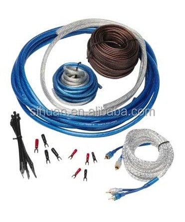 부드러운 PVC 자켓과 4 RCA 와이어와 함께 최첨단 자동차 오디오 시스템 케이블 키트