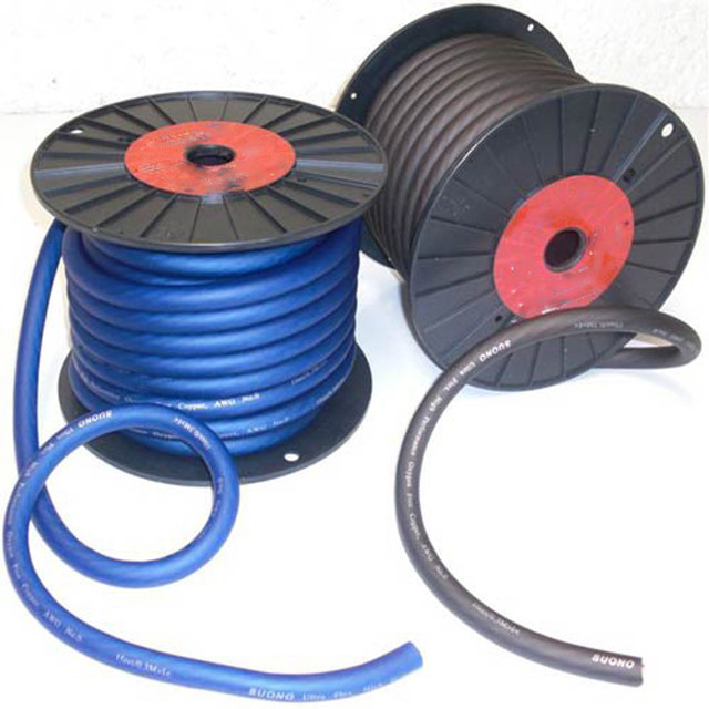 부드러운 PVC 재킷 1/0 Awg 자동차 오디오 전원 케이블 구리 선도자 0 가이드 오프스 와이어