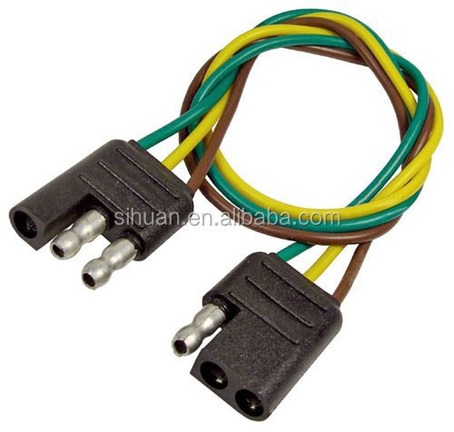 2.8X 외부 지름 4c 18AWG 결합 트레일러 와이어 케이블 플러그와 함께 맨 구리 선도자