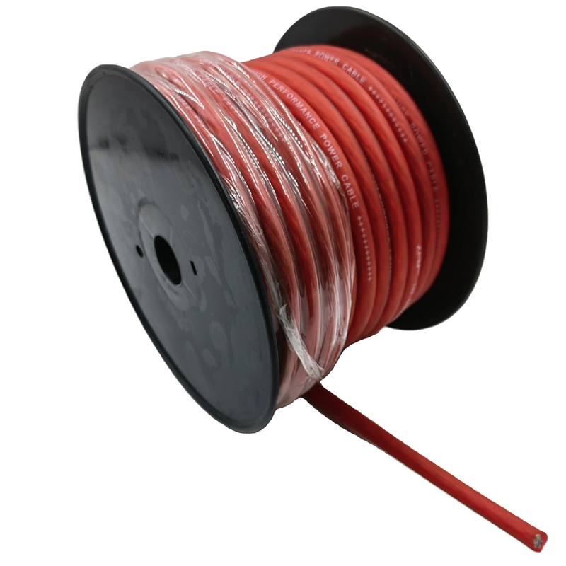 자동차 오디오 전원 케이블 1/0 AWG GA 가이브 자동차 바닥을 위한 유연한 투명한 PVC 재킷